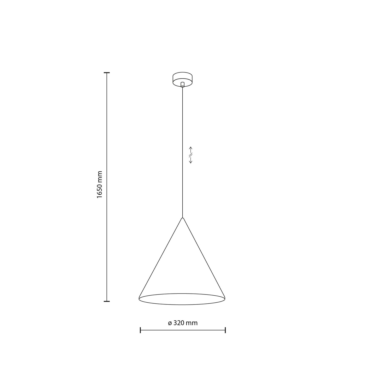 CONO Beige Large Modern Minimalist Pendant Light