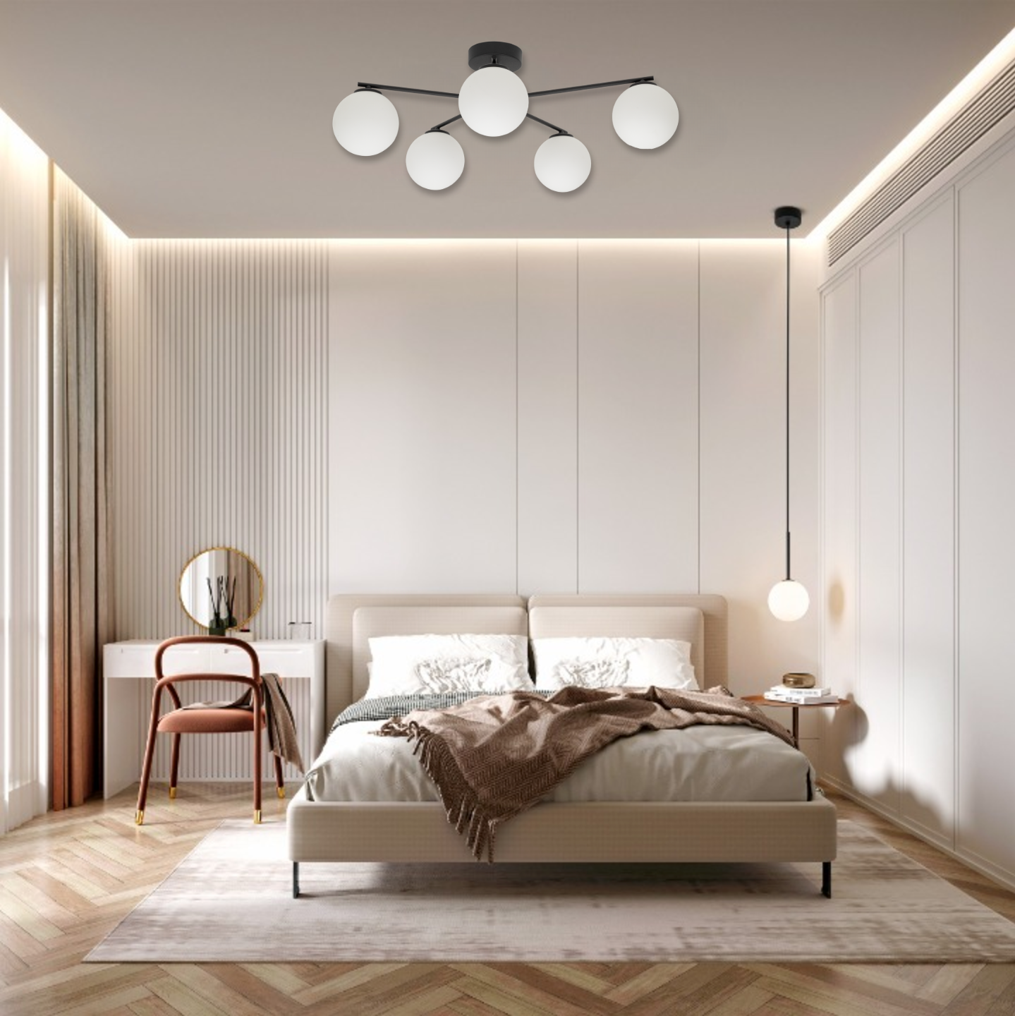 ELTON Black Scandinavian Ceiling Lamp 5