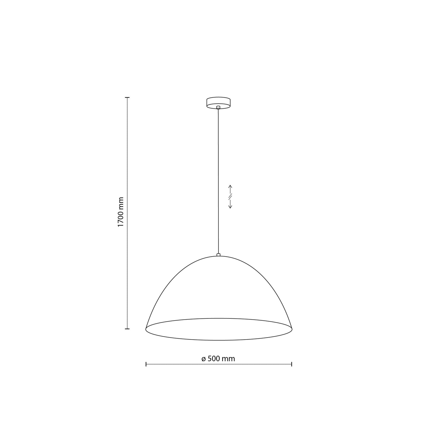 FARO White Mid-Century Modern Pendant Light L