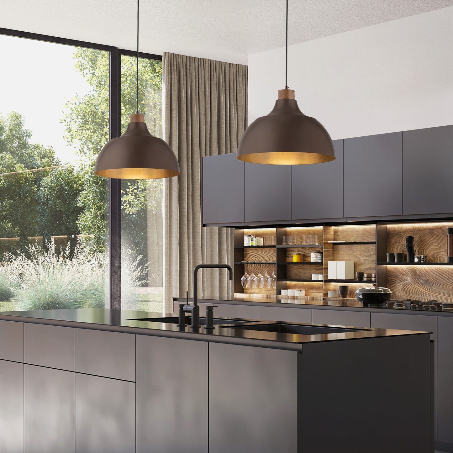 CAP Brown Scandinavian Pendant Lamp