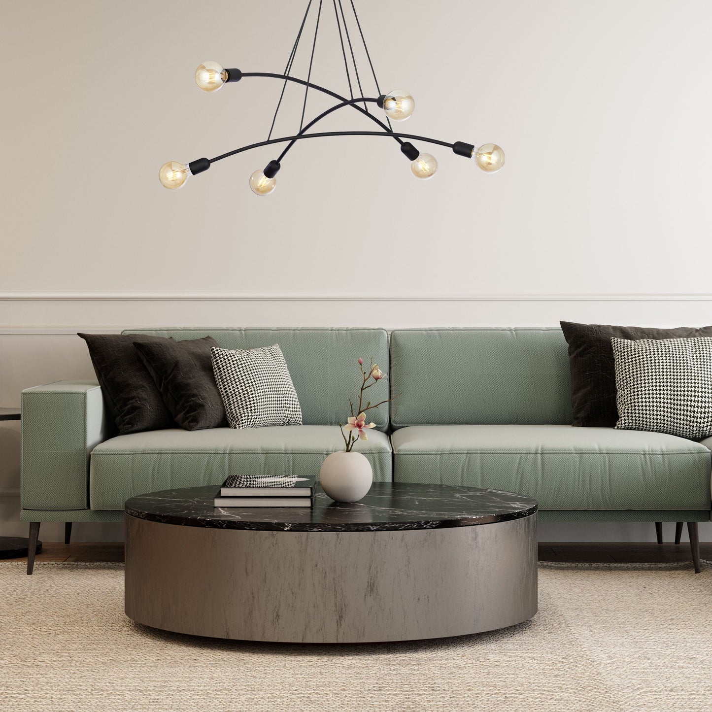 HELIX Black Minimalist Pendant Light 6