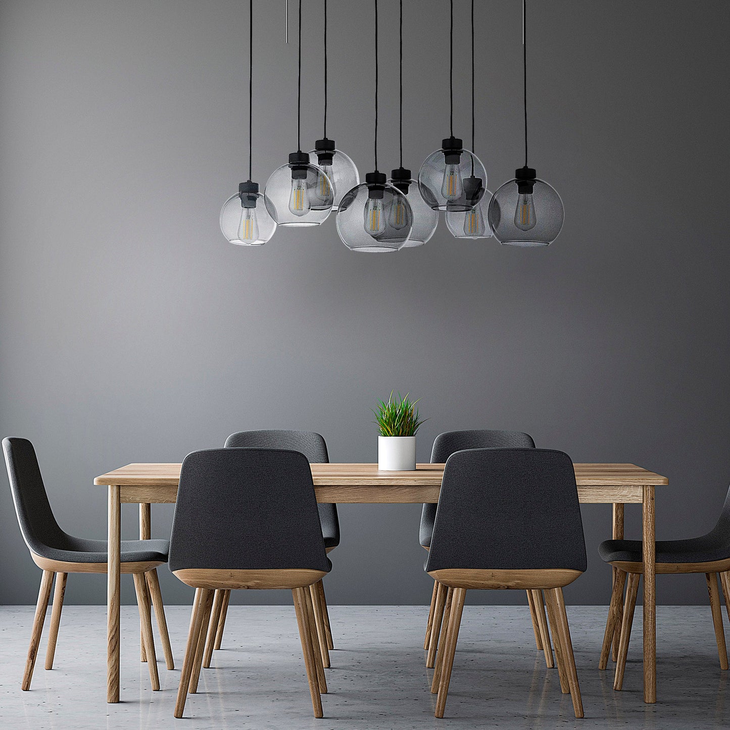 CUBUS Graphite Glass Scandinavian  Pendant Light 8