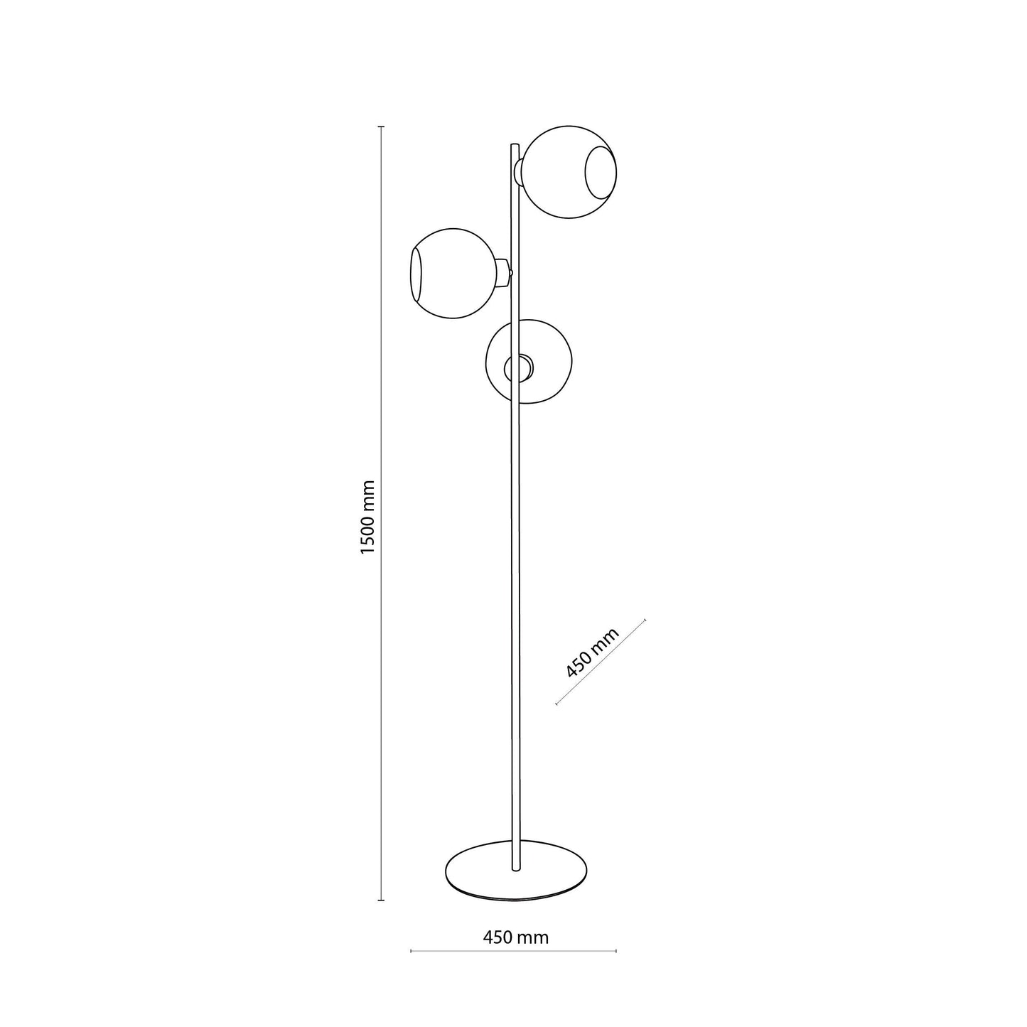 CUBUS Graphite Scandinavian Floor Lamp