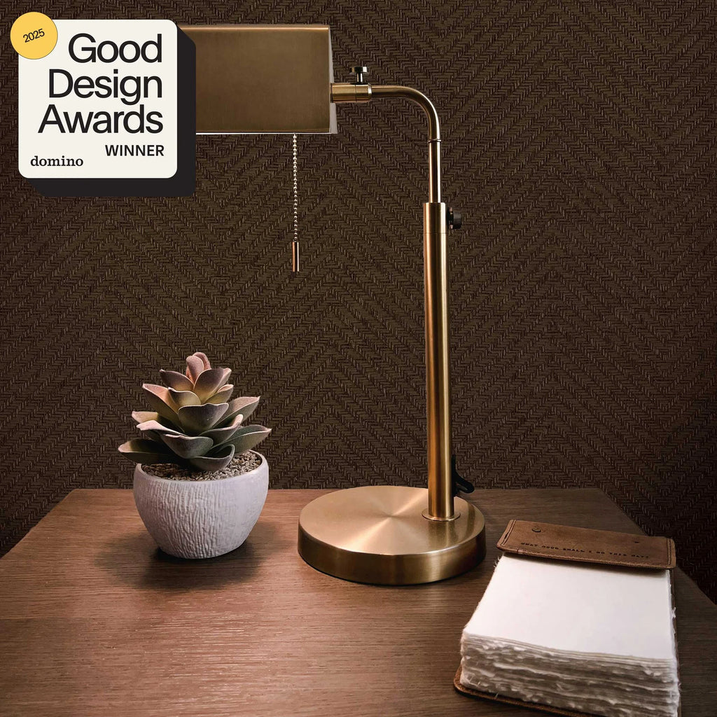 Faux Grasscloth Parquet Textured Peel and Stick Wallpaper by Jeremiah Brent